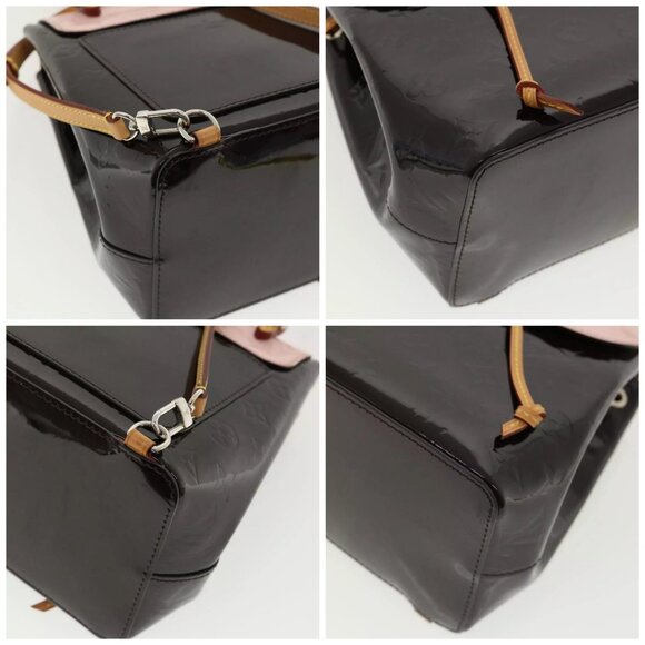 LOUIS VUITTON Monogram Vernis Hot spring Hand Bag Amarante - Picture 14 of 15